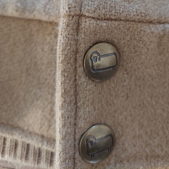 Vintage WOOLRICH Wool Coat Flight Jacket Tan Lined Large Made in USA Blouson EUC - Picture 9 of 16